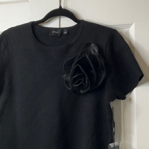 Cyrus - Black Crop Embellished Short
Sleeve Tee Size L - Picture 4 of 9